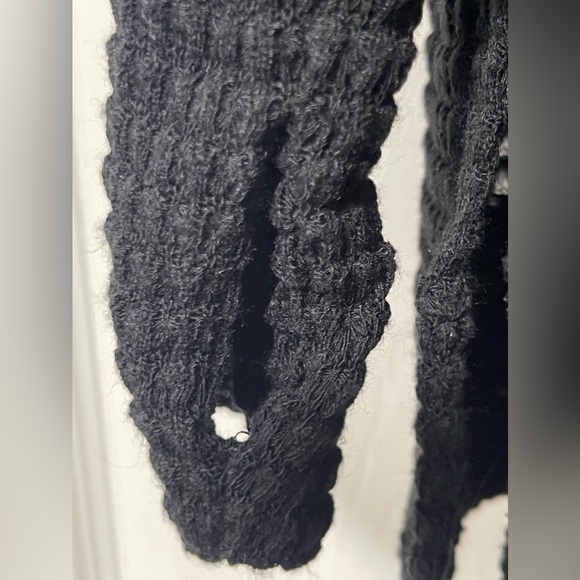 Blakeley Black Waffle Material Crew Neck Long Sleeve Shirt Size S/M - Picture 7 of 7